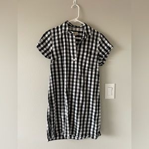 Black and White Gingham Shirtdress